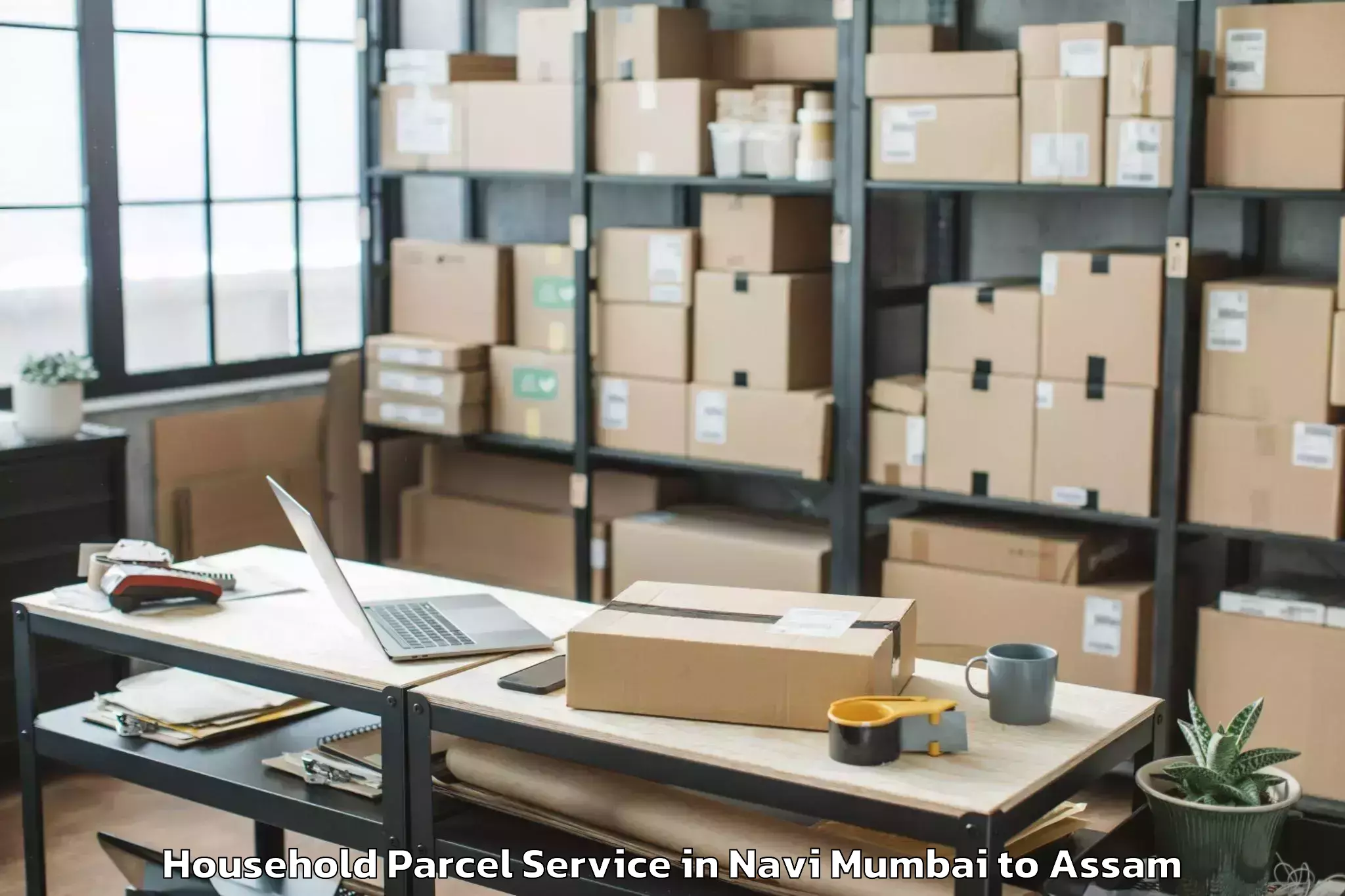 Top Navi Mumbai to Dergaon Household Parcel Available